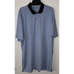 Golf Short Par 4 Shirt Mens Polo 2XL Light Blue Greyson Performance Stretch